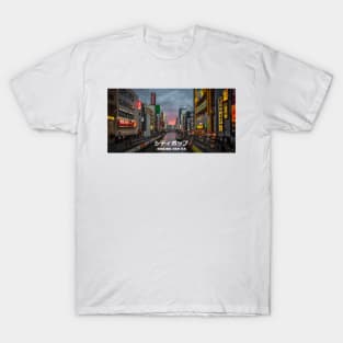 Japanese city pop art - Dotonbori Namba district Osaka city Japan in Japanese language NIGHT 2 T-Shirt